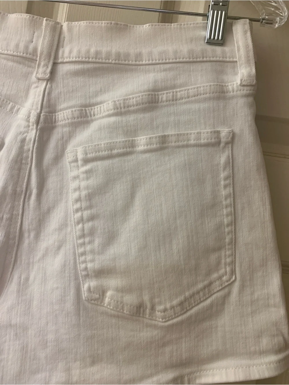 J. Crew White High-Rise Denim Shorts